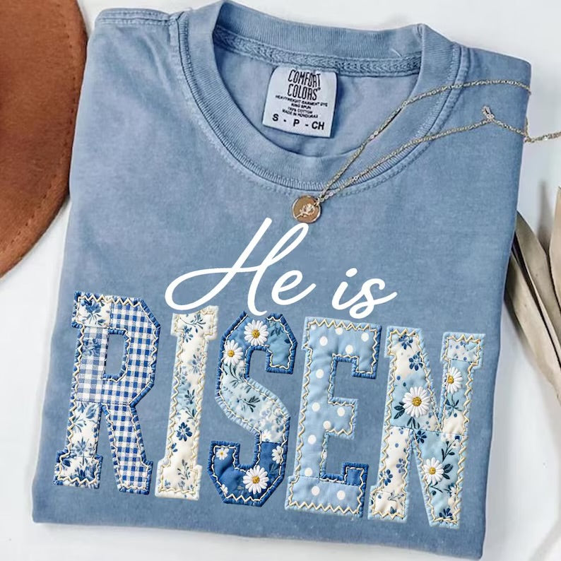 He Is Risen Faux Patchwork