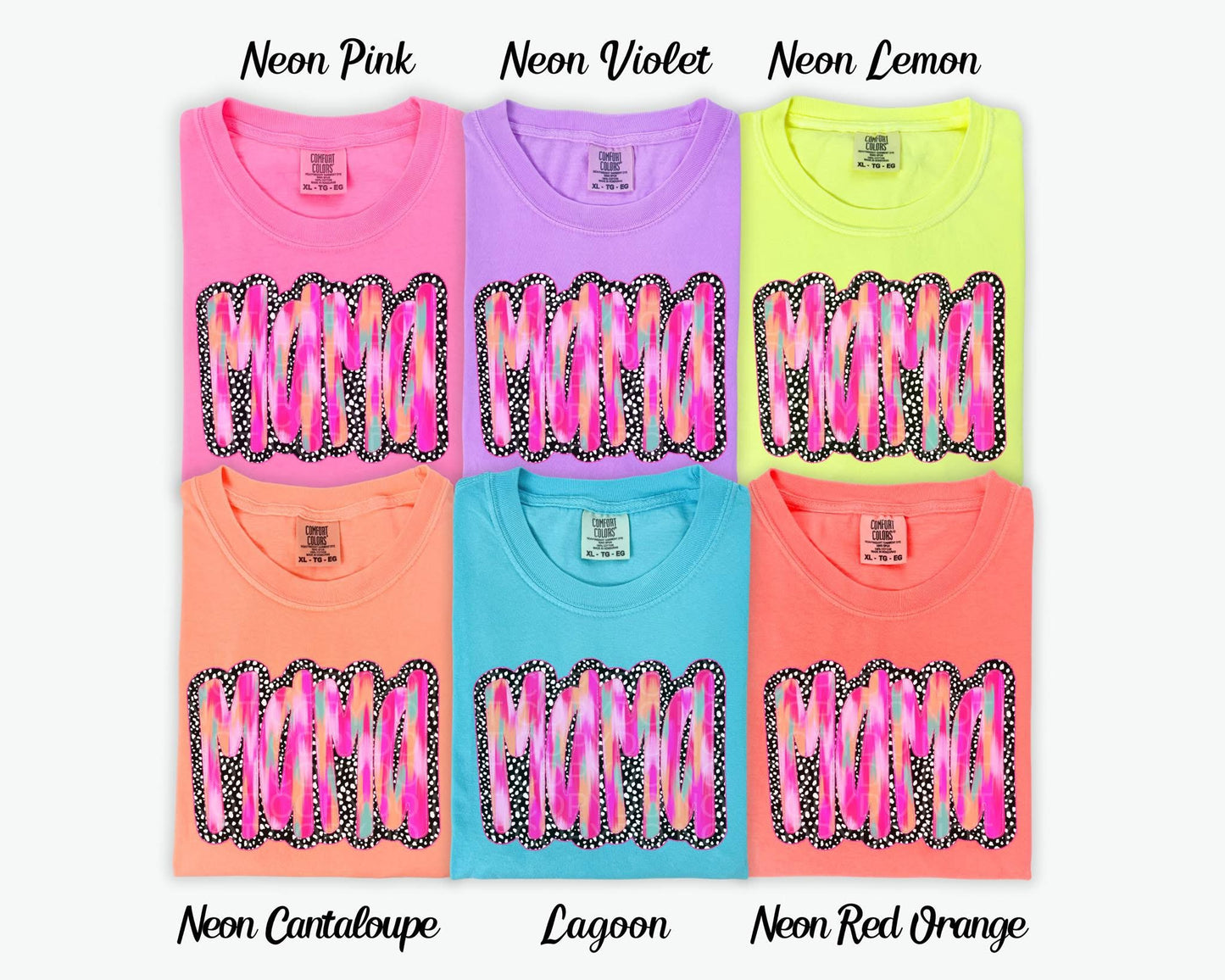 Brushstroke Mama Neon