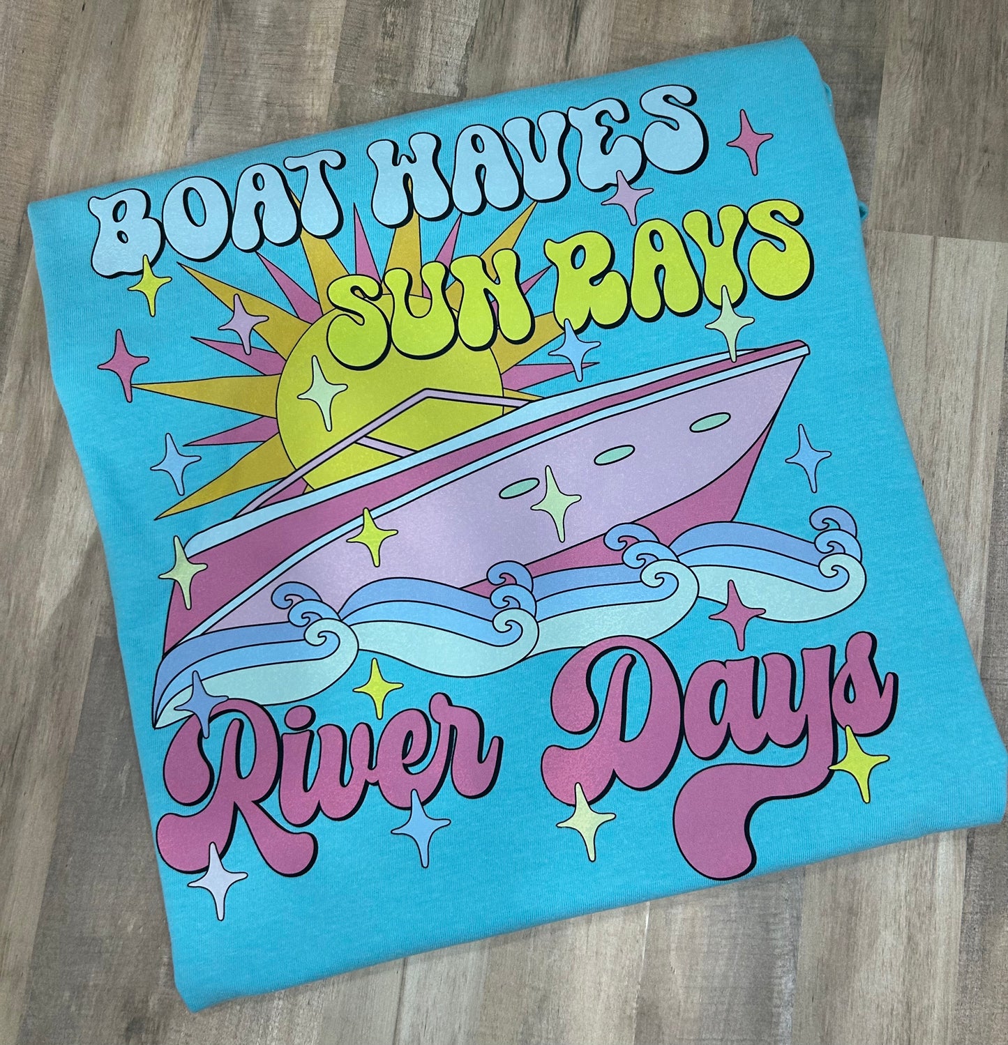 Boat Waves, Sun Rays, River Days