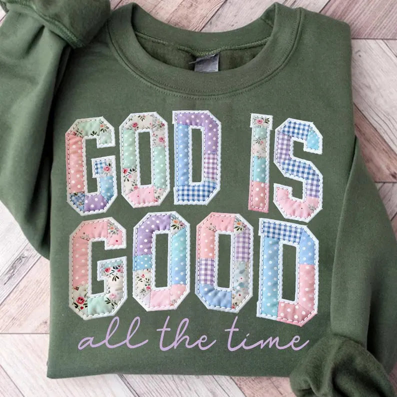 God Is Good Faux Patchwork
