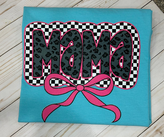 Mama Checkered Bow