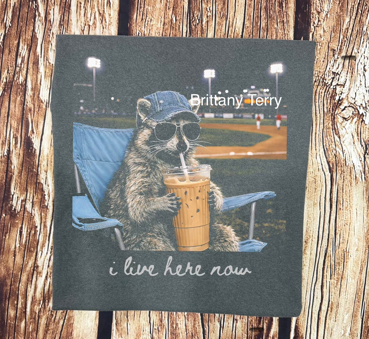 I Live Here Now Raccoon BallField