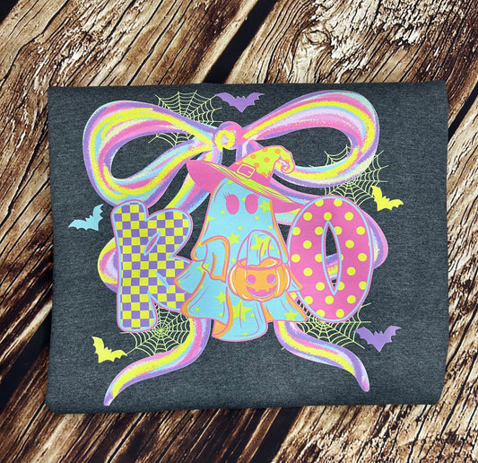 Neon Retro Boo Ghost