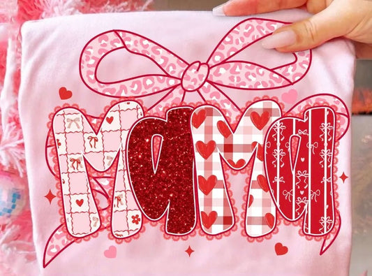 Valentines Mama Bow Red