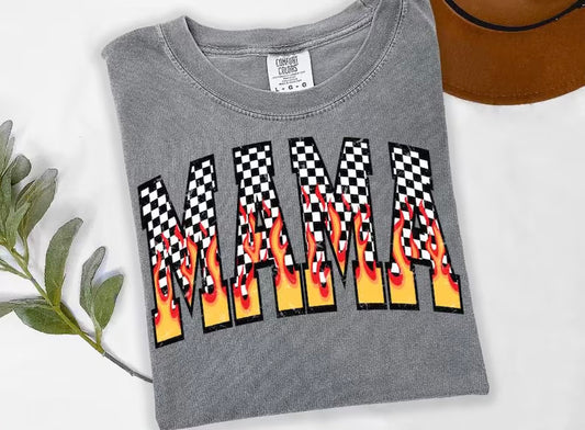 Mama Checkered Flames