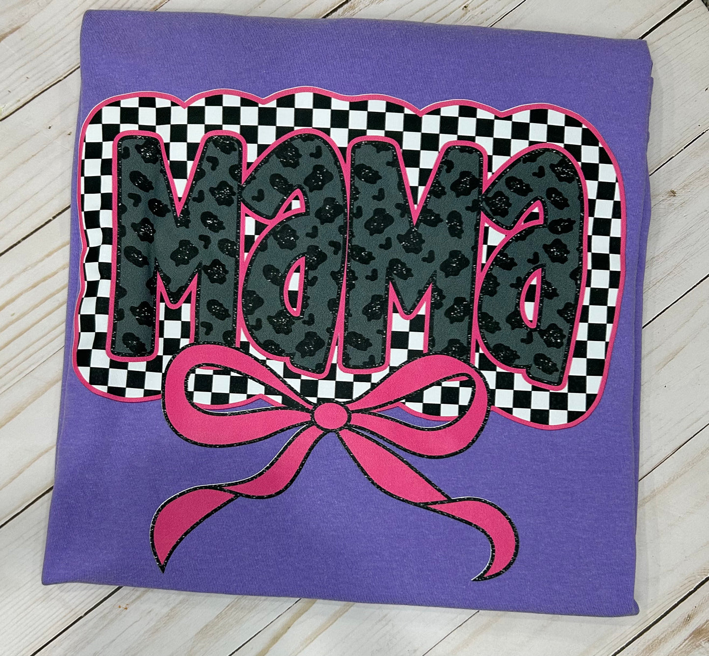 Mama Checkered Bow